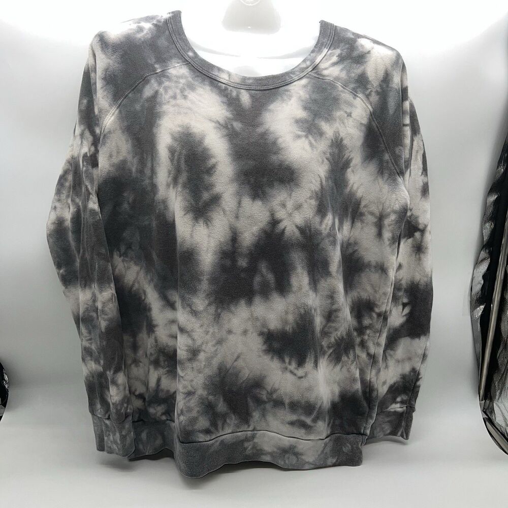 Modern Canvas Tie Dyed Pullover Sweatshirt Casual Athleisure Streetwear-Size S